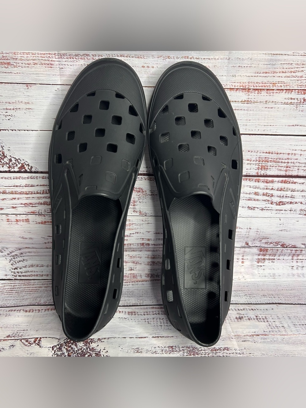 Vans Slip-On TRK Black Trek Rubber Shoes Men’s Size 12 - Picture 5 of 7